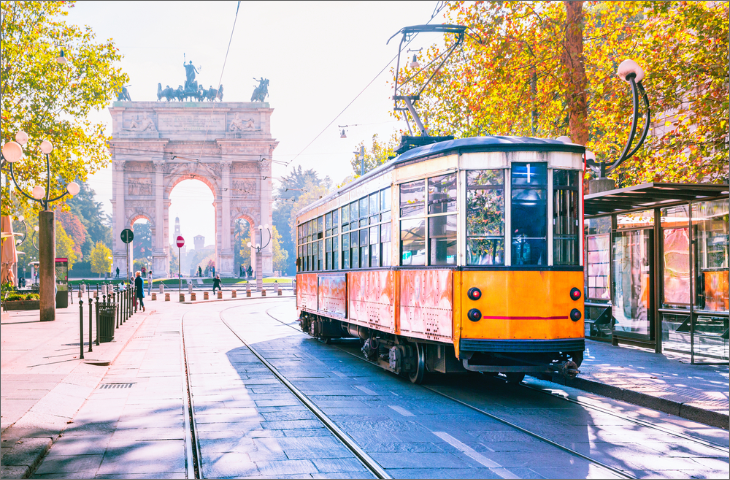 milaan stad tram centrum