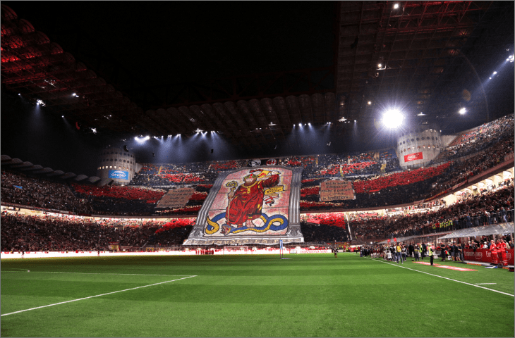 san siro stadion sfeer actie