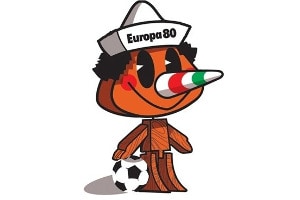 pinocchio mascotte ek voetbal 1980