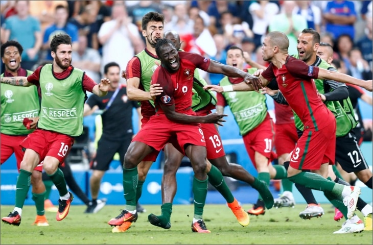 eder scoort in finale ek 2016 en viert feest met portugal teams