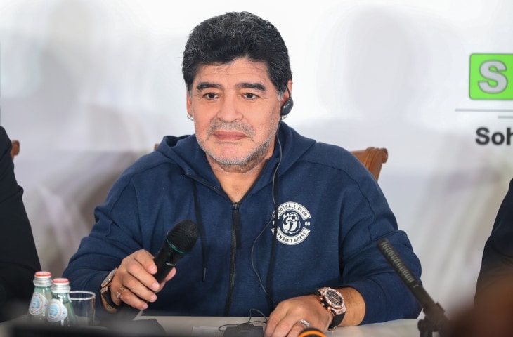 Diego Maradona persconferentie