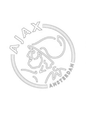 Kleurplaat Ajax logo