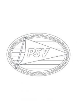 Kleurplaat PSV Logo 